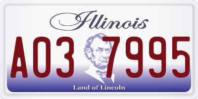 IL license plate A037995