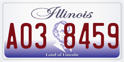 IL license plate A038459