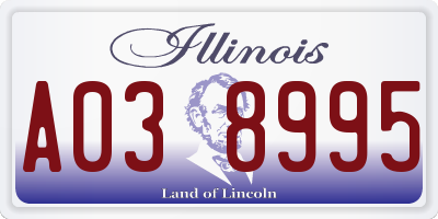 IL license plate A038995