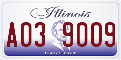 IL license plate A039009
