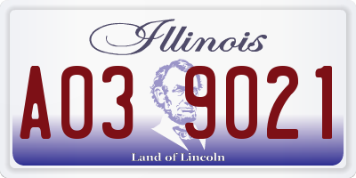 IL license plate A039021