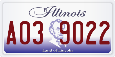 IL license plate A039022