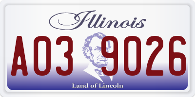 IL license plate A039026