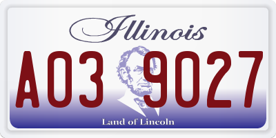 IL license plate A039027