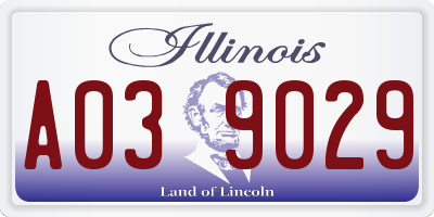 IL license plate A039029
