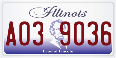 IL license plate A039036
