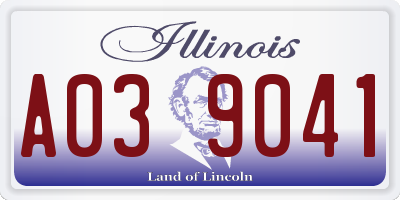 IL license plate A039041