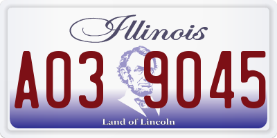 IL license plate A039045