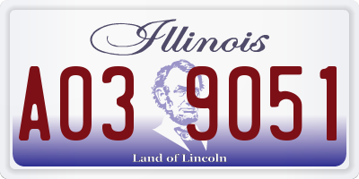 IL license plate A039051
