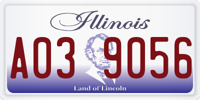 IL license plate A039056