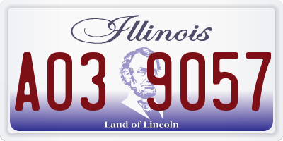IL license plate A039057