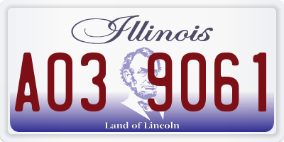 IL license plate A039061
