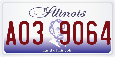IL license plate A039064