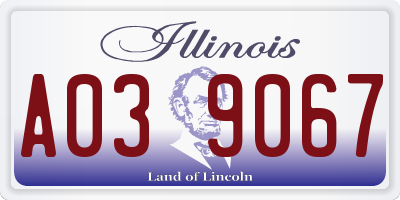 IL license plate A039067