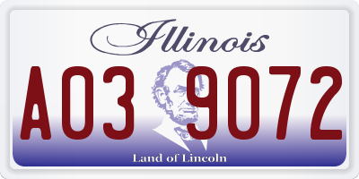 IL license plate A039072