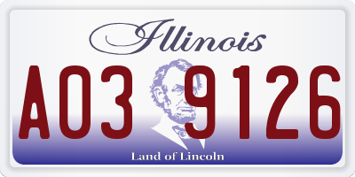 IL license plate A039126