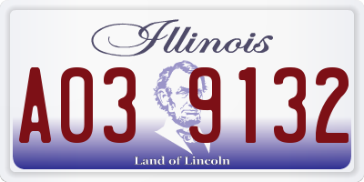 IL license plate A039132
