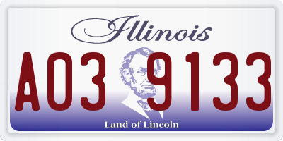 IL license plate A039133