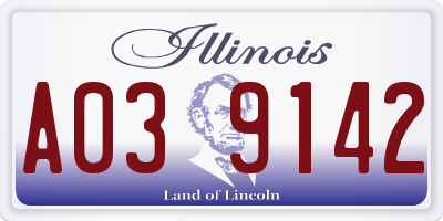 IL license plate A039142