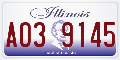 IL license plate A039145