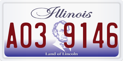 IL license plate A039146