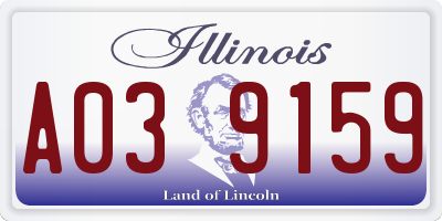 IL license plate A039159