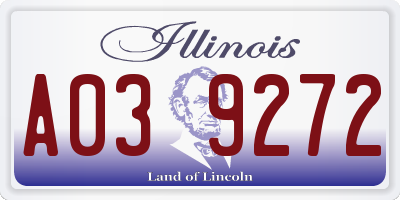 IL license plate A039272