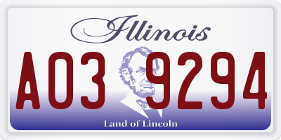 IL license plate A039294