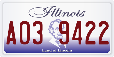 IL license plate A039422