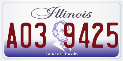 IL license plate A039425