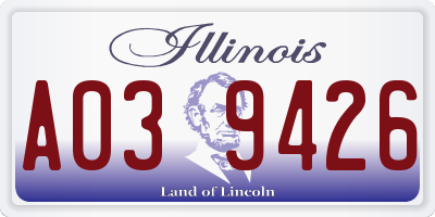 IL license plate A039426
