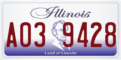 IL license plate A039428