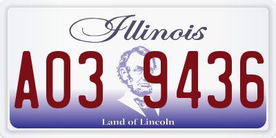 IL license plate A039436
