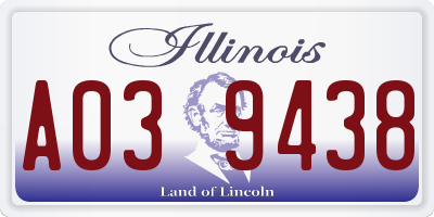 IL license plate A039438