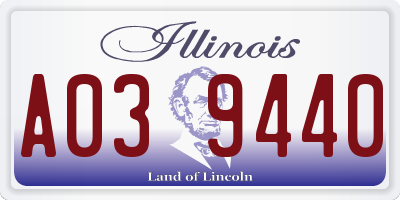 IL license plate A039440
