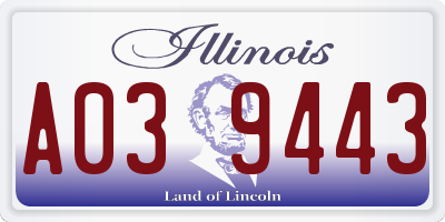 IL license plate A039443
