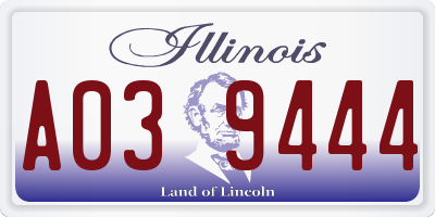 IL license plate A039444