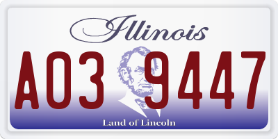 IL license plate A039447