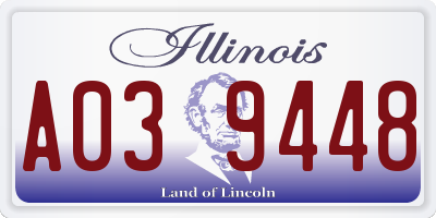 IL license plate A039448