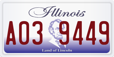 IL license plate A039449