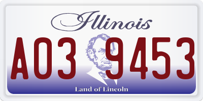 IL license plate A039453