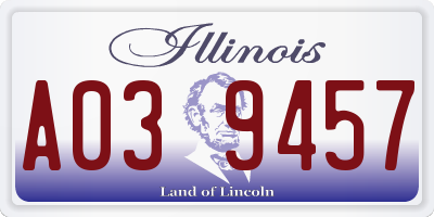 IL license plate A039457