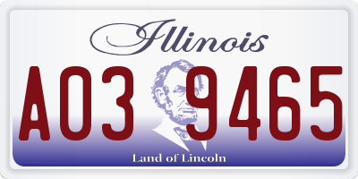 IL license plate A039465