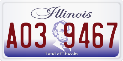 IL license plate A039467