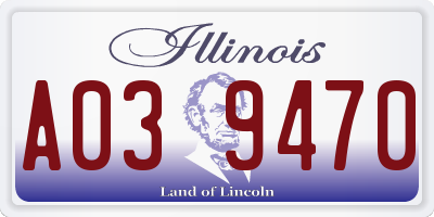 IL license plate A039470