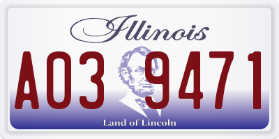 IL license plate A039471