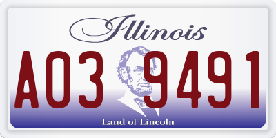 IL license plate A039491