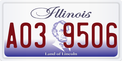 IL license plate A039506