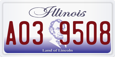 IL license plate A039508