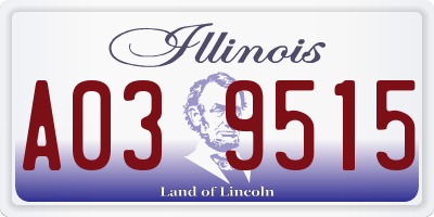 IL license plate A039515